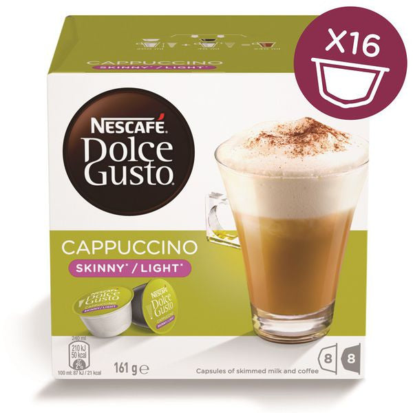 Nescafé Cappuccino Skinny & Unsweetened - 16 Capsules pour Dolce